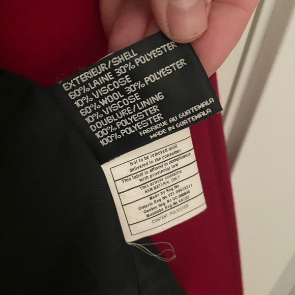 Stunning Red Pea Coat. Via Spiga. Perfect condition. Size 8. - Picture 6 of 7